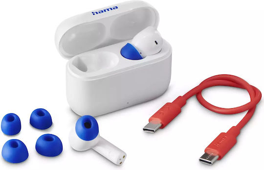 HAMA Passion Clear II In-ear Bluetooth Handsfree Ακουστικά με Θήκη Φόρτισης Λευκά - Image 9