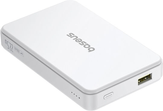 Baseus Airpow2 Qi2 Power Bank 10000mAh 22.5W με Θύρα USB-A και Θύρα USB-C Λευκό - Image 3