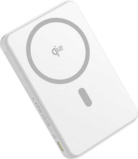 Baseus Airpow2 Qi2 Power Bank 10000mAh 22.5W με Θύρα USB-A και Θύρα USB-C Λευκό - Image 4