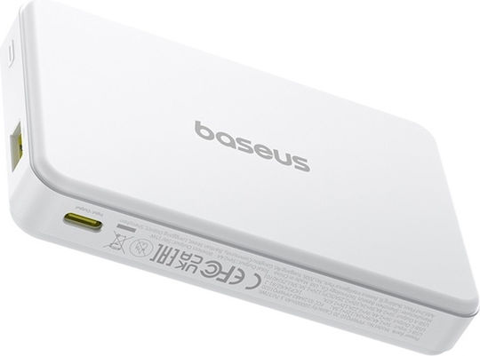 Baseus Airpow2 Qi2 Power Bank 10000mAh 22.5W με Θύρα USB-A και Θύρα USB-C Λευκό - Image 5