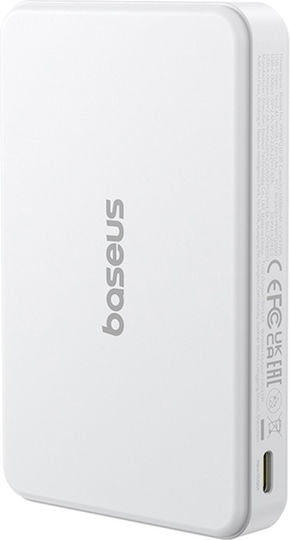 Baseus Airpow2 Qi2 Power Bank 10000mAh 22.5W με Θύρα USB-A και Θύρα USB-C Λευκό - Image 6