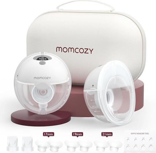 Momcozy M5 Breast Pump Φορητό Διπλό Θήλαστρο Μπαταρίας Λευκό 180ml BP180-GR00BA-A