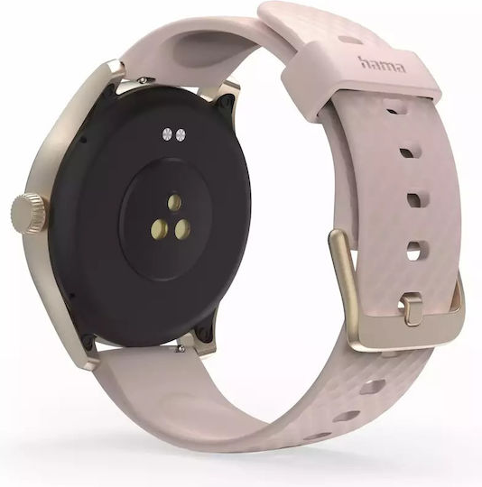 HAMA 5010 46mm Smartwatch με Παλμογράφο (Ροζ Χρυσό) - Image 7