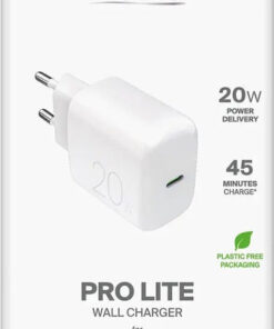 Alternative view of Puro Φορτιστής Χωρίς Καλώδιο με Θύρα USB-C 20W Λευκός (Prolite)
