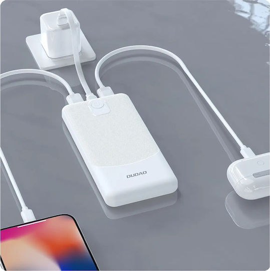 Dudao K10Pro Power Bank 20000mAh 10W με 2 Θύρες USB-A Λευκό - Image 3