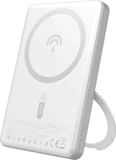 Dudao K28S MagSafe Power Bank 5000mAh 20W με Θύρα USB-C Power Delivery Ασημί