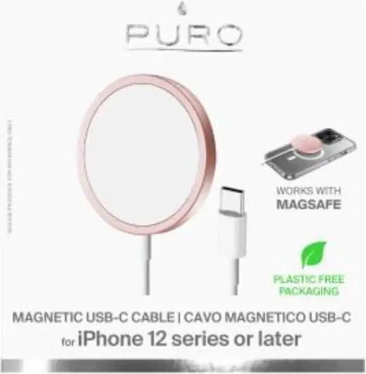 Puro Φορτιστής Magsafe 15W Power Delivery Ροζ (CUSBCMAG1ROSE) - Image 4