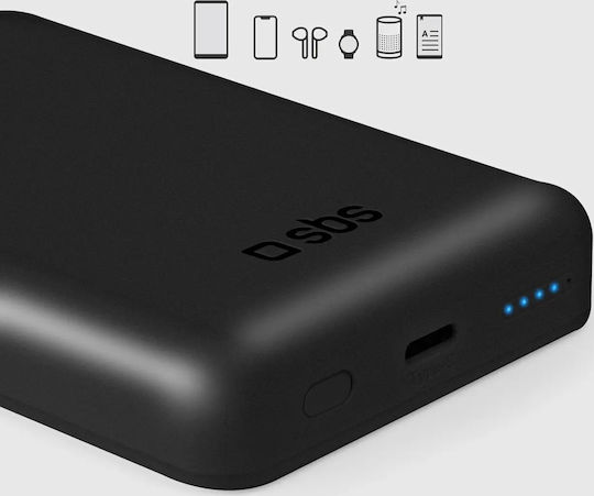 SBS MagSafe Power Bank 5000mAh 5W με Θύρα USB-C Μαύρο - Image 3