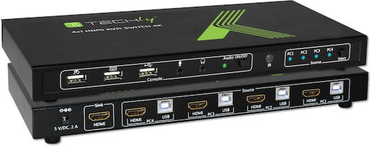 Techly 4x1 USB HDMI KVM Switch 4Kx2K - Image 4