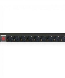 Power Strip Rack 1u 9x Schuko Socket Connector 2m