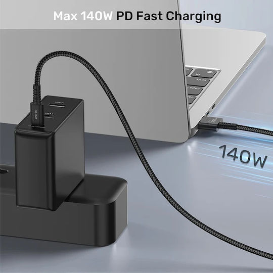 Unitek LED / Magnetic USB 2.0 Cable USB-C male - Magsafe 3 140W Μαύρο 1m C14121BK-1M - Image 6