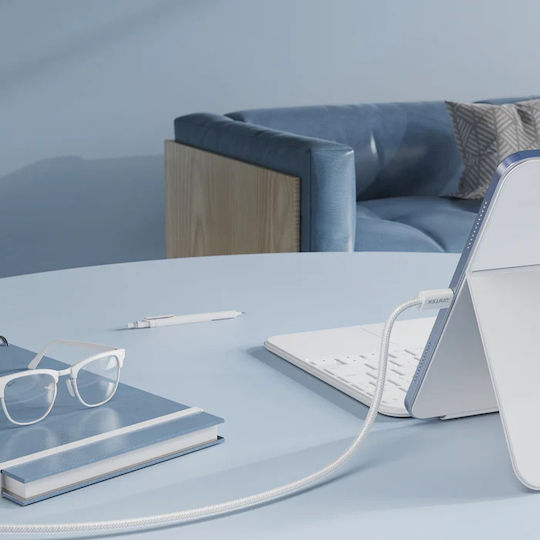 Unitek Magnetic / Retractable / Braided USB 2.0 Cable USB-C male - USB-C 100W Λευκό 1m (C1414AWH-1M) - Image 6