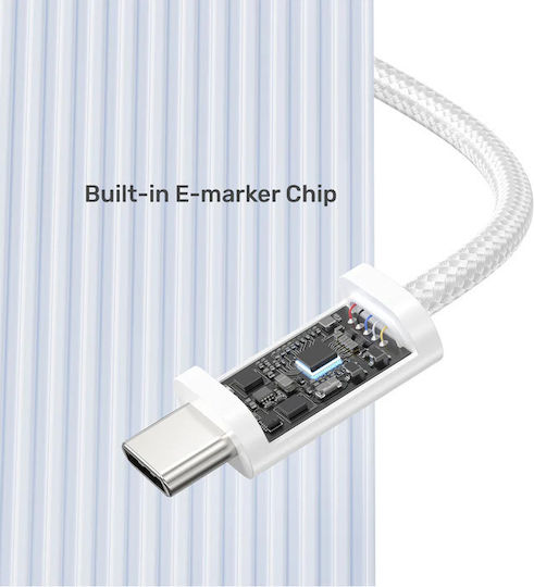 Unitek Magnetic / Retractable / Braided USB 2.0 Cable USB-C male - USB-C 100W Λευκό 1m (C1414AWH-1M) - Image 9
