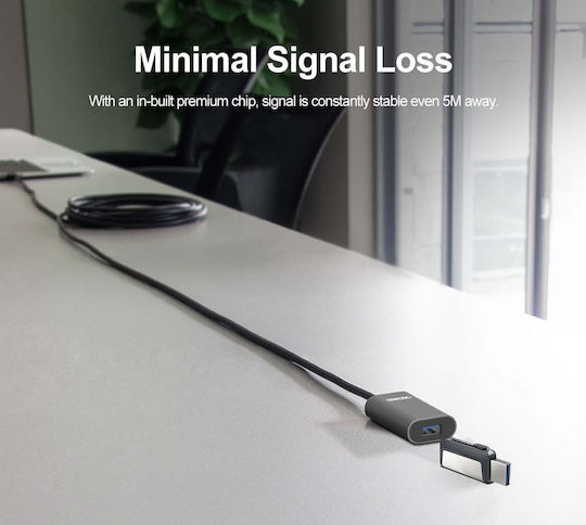 Unitek USB 3.1 Cable USB-C male - USB-A female Μαύρο 5m U304A - Image 8