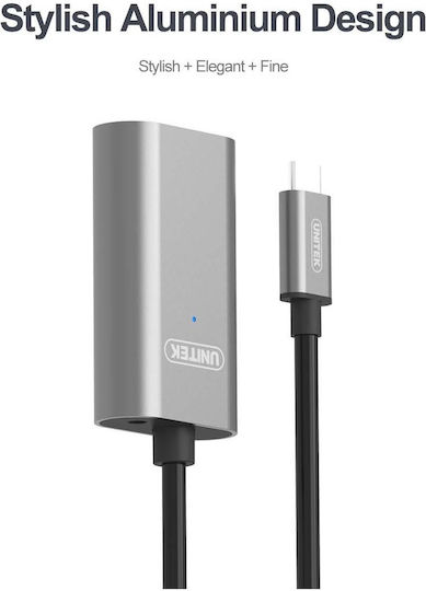 Unitek USB 3.1 Cable USB-C male - USB-A female Μαύρο 5m U304A - Image 9