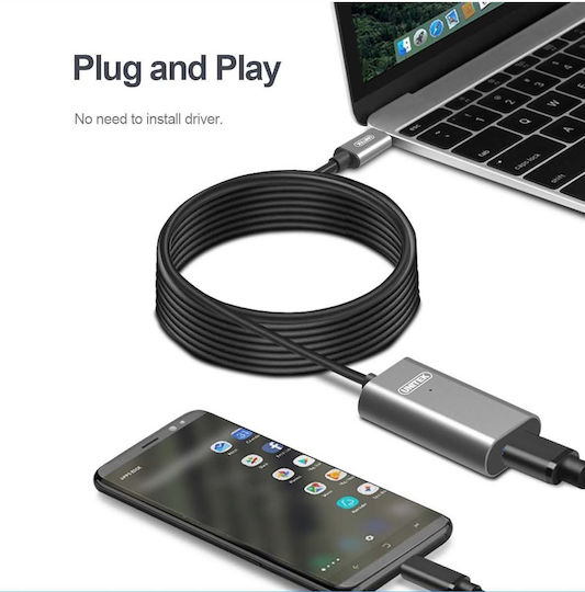 Unitek USB 3.1 Cable USB-C male - USB-A female Μαύρο 5m U304A - Image 12