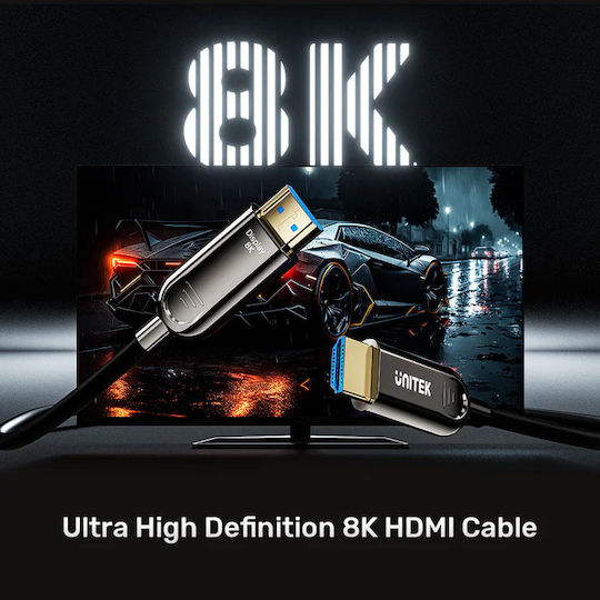Unitek HDMI 2.1 Cable HDMI male - HDMI male 40m Μαύρο (C11085GY01-40M) - Image 3