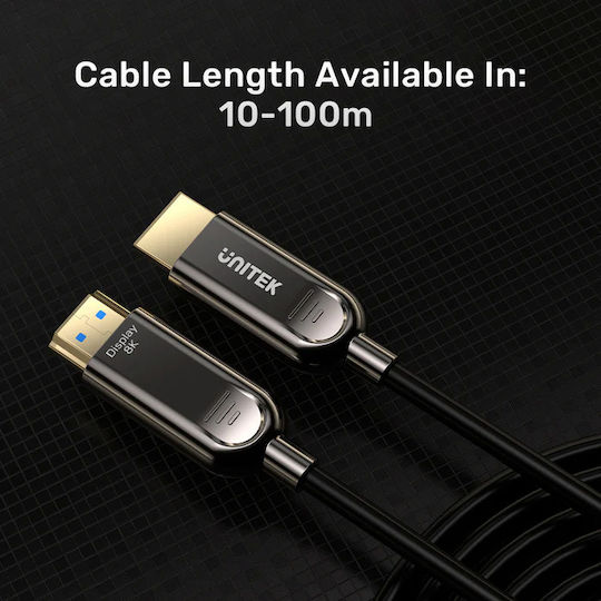 Unitek HDMI 2.1 Cable HDMI male - HDMI male 40m Μαύρο (C11085GY01-40M) - Image 7