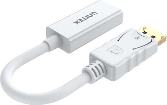 Unitek Μετατροπέας DisplayPort male σε HDMI female Λευκό 1τμχ Y-6332 - Image 3