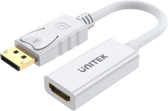 Unitek Μετατροπέας DisplayPort male σε HDMI female Λευκό 1τμχ Y-6332 - Image 2