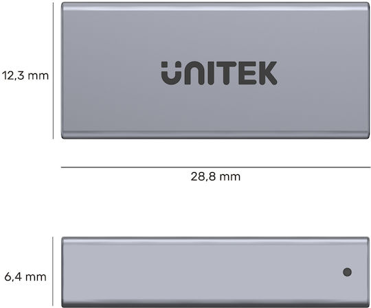 Unitek Μετατροπέας USB-C / USB-A male σε USB-C / USB-A female Ασημί 1τμχ A1036GY - Image 3