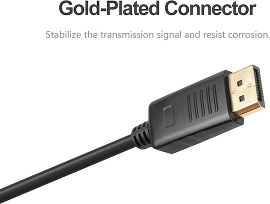 Unitek Cable DisplayPort male - DisplayPort male 1.5m Μαύρο (Y-C607BK) - Image 12