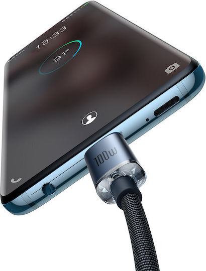 Baseus Crystal Shine Series USB 2.0 Cable USB-C male - USB-C 100W Μαύρο 2m CAJY000701 - Image 11