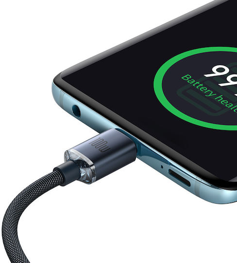 Baseus Crystal Shine Series USB 2.0 Cable USB-C male - USB-C 100W Μαύρο 2m CAJY000701 - Image 12