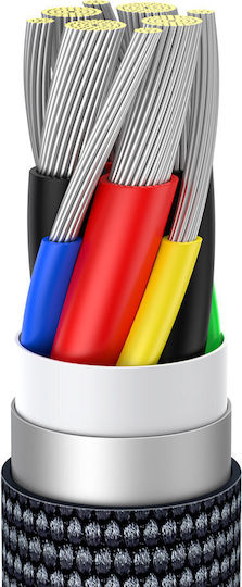 Baseus Crystal Shine Series USB 2.0 Cable USB-C male - USB-C 100W Μαύρο 2m CAJY000701 - Image 13
