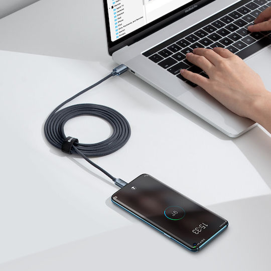 Baseus Crystal Shine Series USB 2.0 Cable USB-C male - USB-C 100W Μαύρο 2m CAJY000701 - Image 15