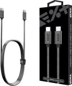 Next One Braided USB 2.0 Cable USB-C male - USB-C 18W Γκρι 1.2m
