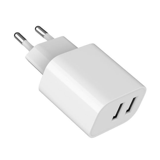 Gembird Φορτιστής Χωρίς Καλώδιο με 2 Θύρες USB-A Λευκός (TA-UC-2A12-01) - Image 2