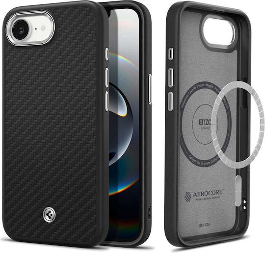 Spigen Enzo Aramid Back Cover Aramid Fiber Μαύρο (iPhone 17e / 16e) ACS09153 - Image 4