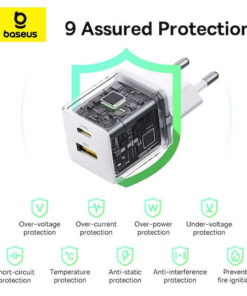 Alternative view of Baseus Φορτιστής Χωρίς Καλώδιο με Θύρα USB-A και Θύρα USB-C 30W Λευκός (Palm)