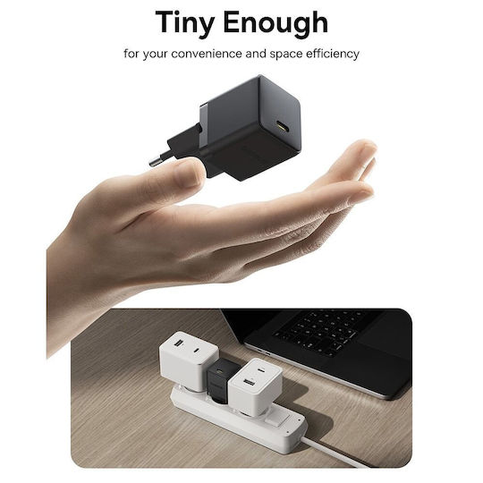 Baseus Φορτιστής Χωρίς Καλώδιο με Θύρα USB-C 30W Power Delivery Μαύρος (Palm) - Image 3