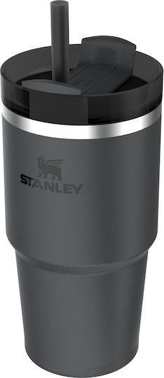 Stanley Quencher H2.0 FlowState Ανακυκλώσιμο Ποτήρι Θερμός Ανοξείδωτο BPA Free 590ml Black με Καλαμάκι 10-10826-305 - Image 4