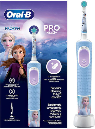 Oral-B Vitality Pro Παιδική Ηλεκτρική Οδοντόβουρτσα με Χρονόμετρο για 3+ Χρονών Frozen - Image 4