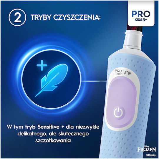 Oral-B Vitality Pro Παιδική Ηλεκτρική Οδοντόβουρτσα με Χρονόμετρο για 3+ Χρονών Frozen - Image 8