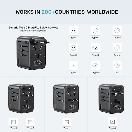 Unitek Φορτιστής Χωρίς Καλώδιο 65W Power Delivery / Quick Charge 3.0 Μαύρος (P1122A) - Image 3