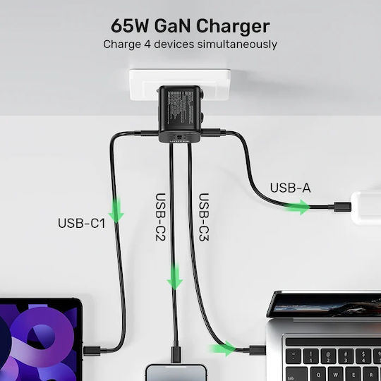Unitek Φορτιστής Χωρίς Καλώδιο 65W Power Delivery / Quick Charge 3.0 Μαύρος (P1122A) - Image 14