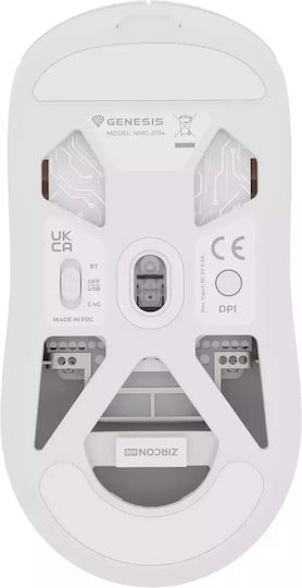 Genesis Zircon 660 Pro Ασύρματο Gaming Ποντίκι 26000 DPI Λευκό - Image 2