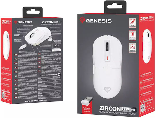 Genesis Zircon 660 Pro Ασύρματο Gaming Ποντίκι 26000 DPI Λευκό - Image 3