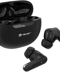 Tracer T10 In-ear Bluetooth Handsfree Ακουστικά με Θήκη Φόρτισης Μαύρα