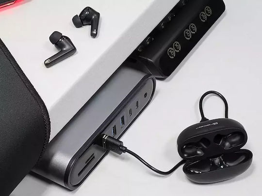 Tracer T10 In-ear Bluetooth Handsfree Ακουστικά με Θήκη Φόρτισης Μαύρα - Image 7