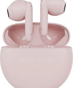 Happy Plugs Joy Lite In-ear Bluetooth Handsfree Ακουστικά με Θήκη Φόρτισης Ροζ