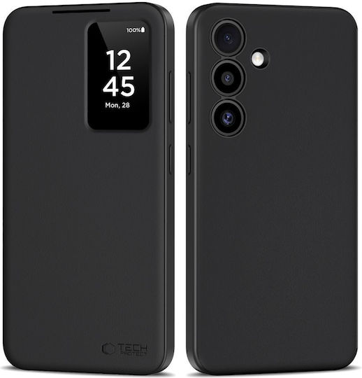 Tech-Protect Matte Wallet Δερματίνης / Σιλικόνης Μαύρο (Galaxy S25)