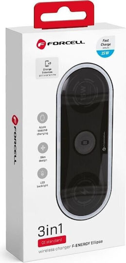 Forcell Ασύρματος Φορτιστής (Qi Pad) 15W Μαύρος (F-Energy) - Image 4