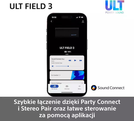 Sony ULT FIELD 3 Αδιάβροχο Ηχείο Bluetooth 27W με Διάρκεια Μπαταρίας έως 24 ώρες Λευκό - Image 7