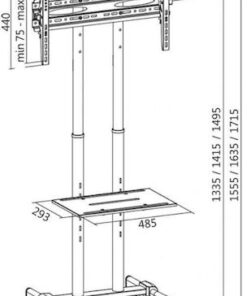 Alternative view of LogiLink Free Standing Handle Δαπέδου έως 70" και 40kg