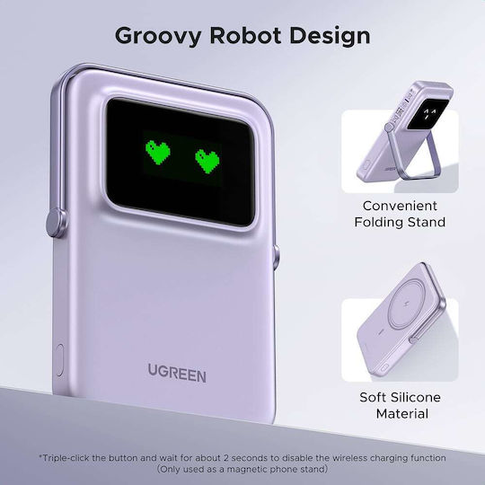 Ugreen PB571 Power Bank 5000mAh 18W με Θύρα USB-C Μωβ - Image 5